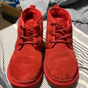 Vibrant Red UGG Suede Boots